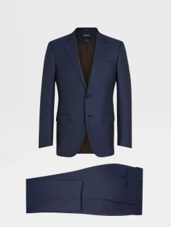 Suits>ZEGNA Dark Blue Oasi Cashmere Suit DarkBlue
