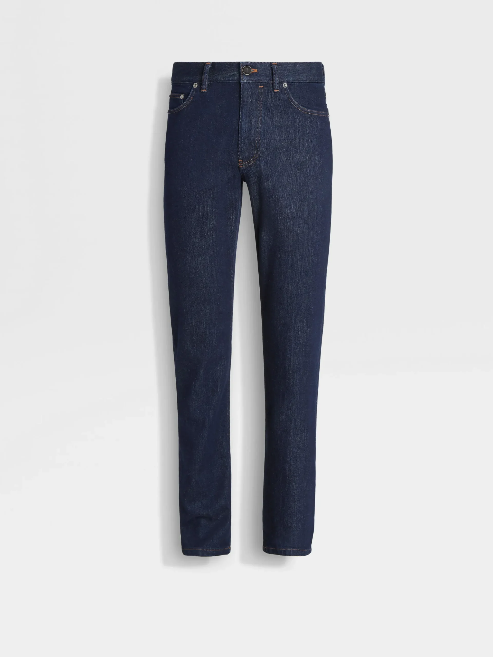 Jeans>ZEGNA Dark Blue Rinse-washed Stretch Cotton Roccia Jeans DarkBlue