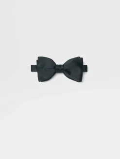 Ties And Bow Ties>ZEGNA Dark Blue Silk Bowtie DarkBlue