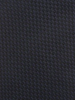 Ties And Bow Ties>ZEGNA Dark Blue Silk Tie DarkBlue