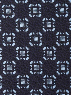 Ties And Bow Ties>ZEGNA Dark Blue Silk Tie DarkBlue