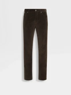 Jeans>ZEGNA Dark Brown Cashco Roccia Pants DarkBrown