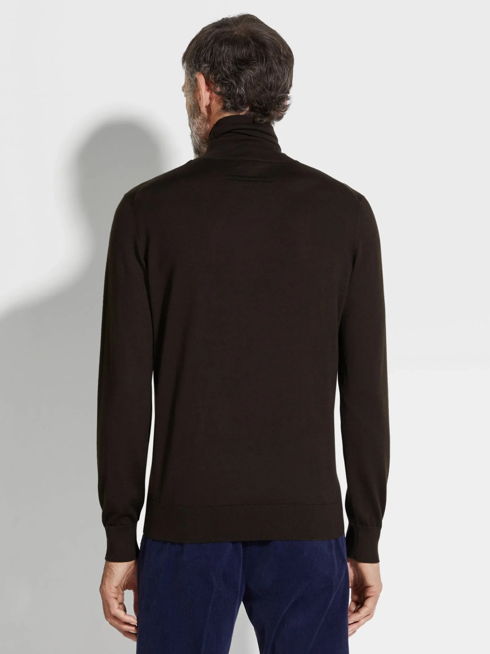 Sweaters>ZEGNA Dark Brown Cashseta Turtleneck DarkBrown