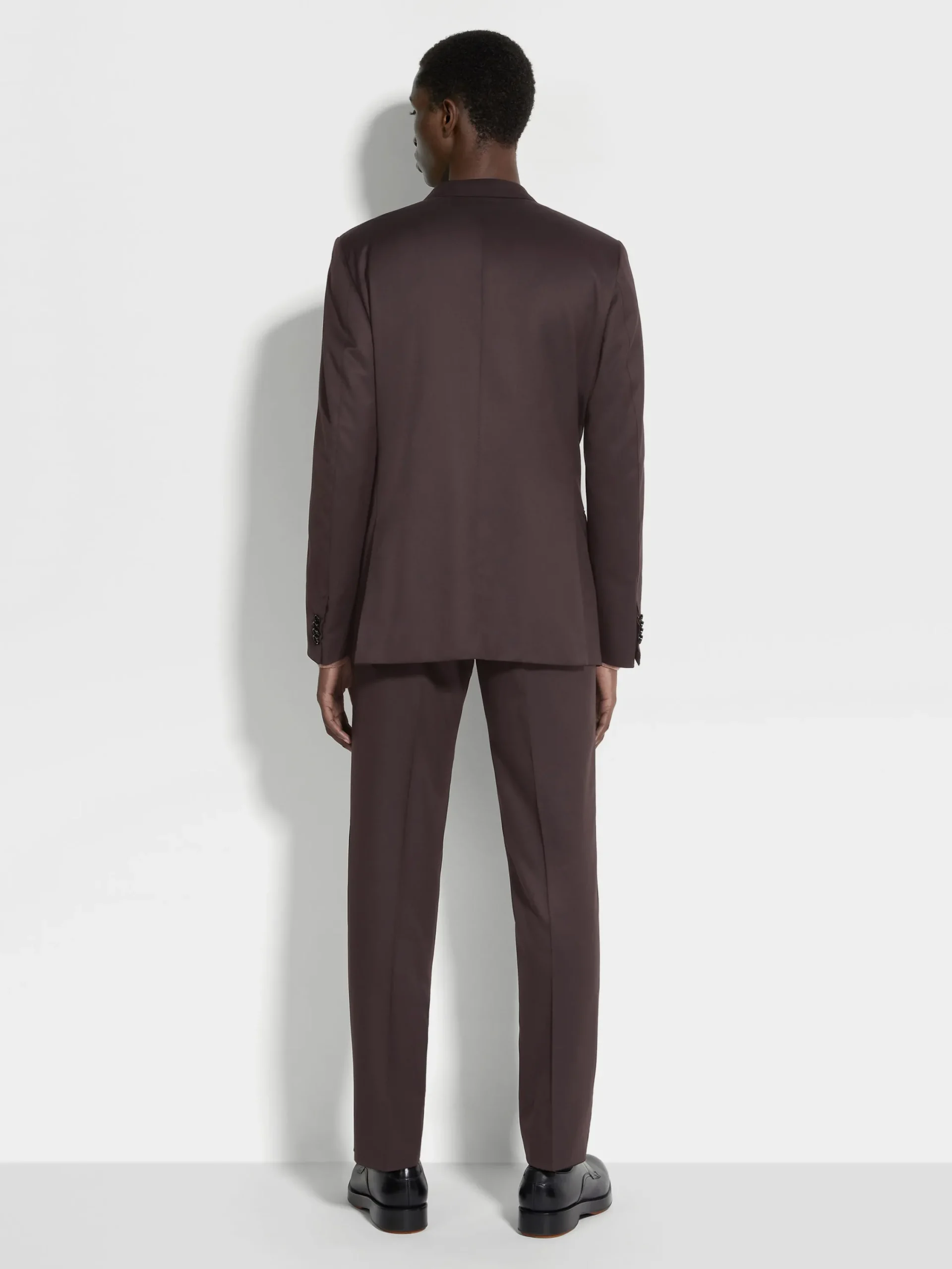 Suits>ZEGNA Dark Brown Centoventimila Wool Suit DarkBrown