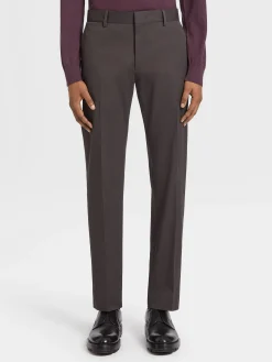 Pants>ZEGNA Dark Brown Comfort Cotton Pants DarkBrown