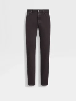 Travel In Style|Jeans>ZEGNA Dark Brown Cotton Roccia Jeans DarkBrown