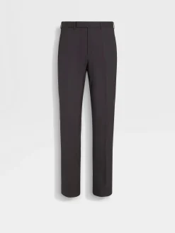 Pants>ZEGNA Dark Brown High Performance™ Wool Pants DarkBrown