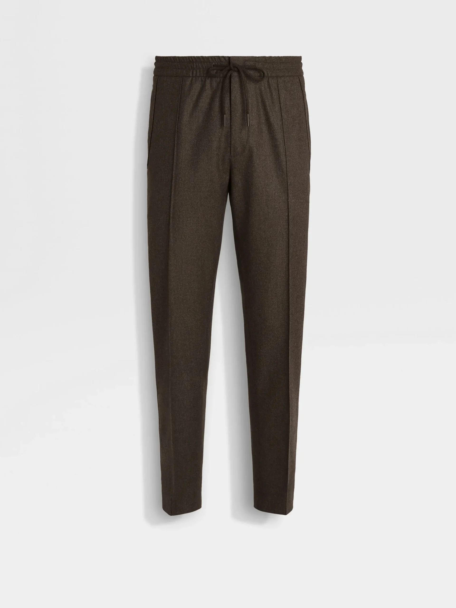 Joggers And Sweatshirts>ZEGNA Dark Brown 15milmil15 Wool Joggers DarkBrown