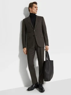 Suits>ZEGNA Dark Brown Oasi Cashmere Suit DarkBrown