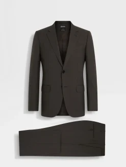 Suits>ZEGNA Dark Brown Oasi Cashmere Suit DarkBrown