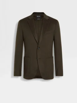 Blazers>ZEGNA Dark Brown Oasi Cashmere Jacket DarkBrown