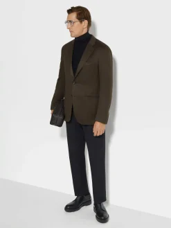 Blazers>ZEGNA Dark Brown Oasi Cashmere Jacket DarkBrown