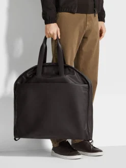 Bags And Wallets>ZEGNA Dark Brown SECONDSKIN Garment Bag DarkBrown