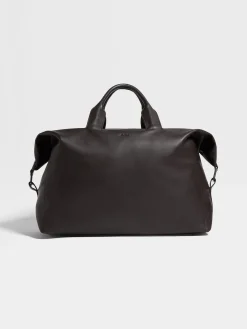 Small Gifts|Travel In Style>ZEGNA Dark Brown SECONDSKIN Holdall Raglan DarkBrown