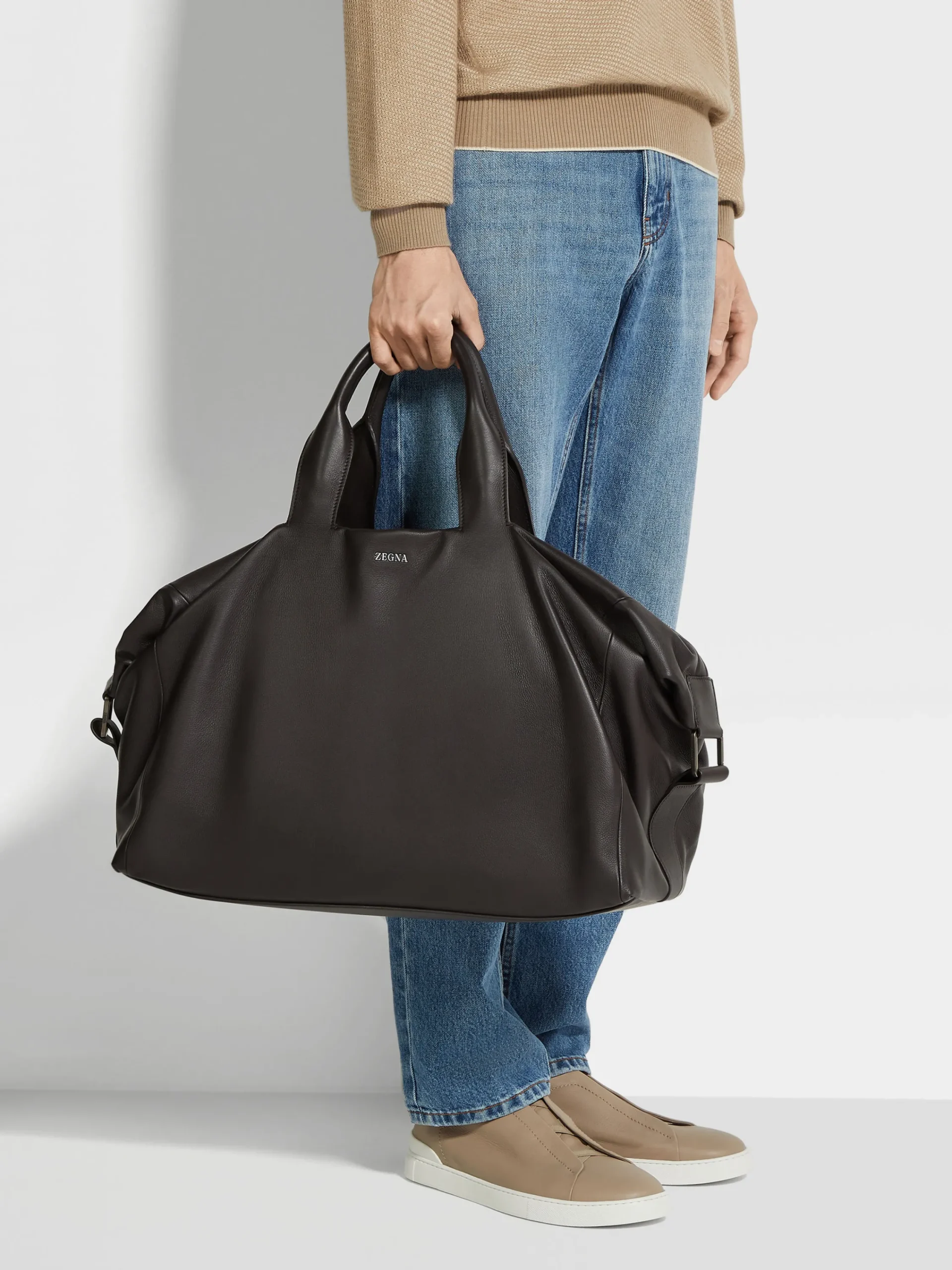 Small Gifts|Travel In Style>ZEGNA Dark Brown SECONDSKIN Holdall Raglan DarkBrown