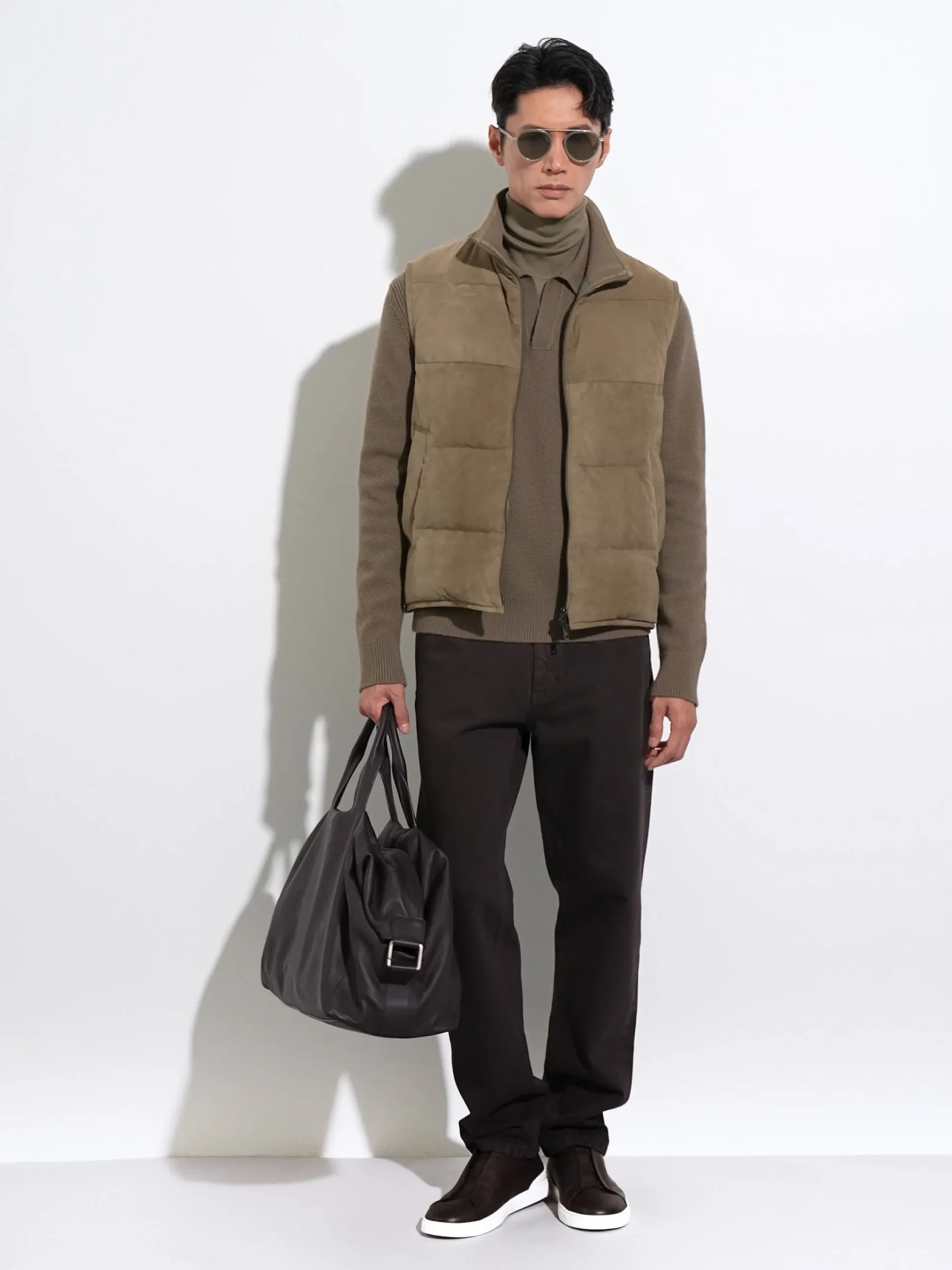 Small Gifts|Travel In Style>ZEGNA Dark Brown SECONDSKIN Holdall Raglan DarkBrown