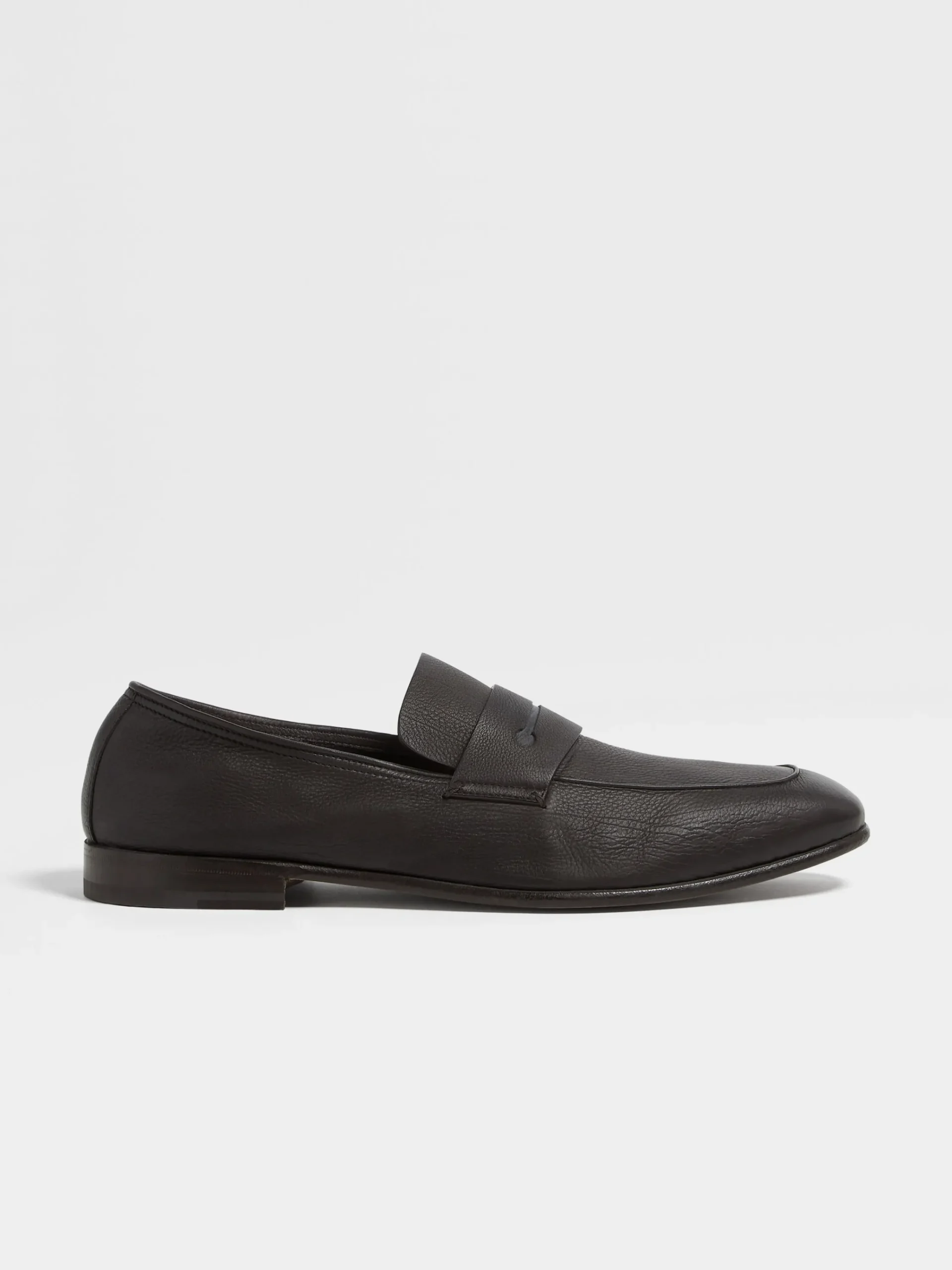 Loafers>ZEGNA Dark Brown SECONDSKIN L'Asola Loafers DarkBrown