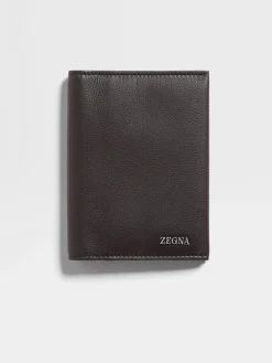 Resort Essentials|Small Gifts>ZEGNA Dark Brown SECONDSKIN Passport Case DarkBrown