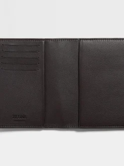Resort Essentials|Small Gifts>ZEGNA Dark Brown SECONDSKIN Passport Case DarkBrown