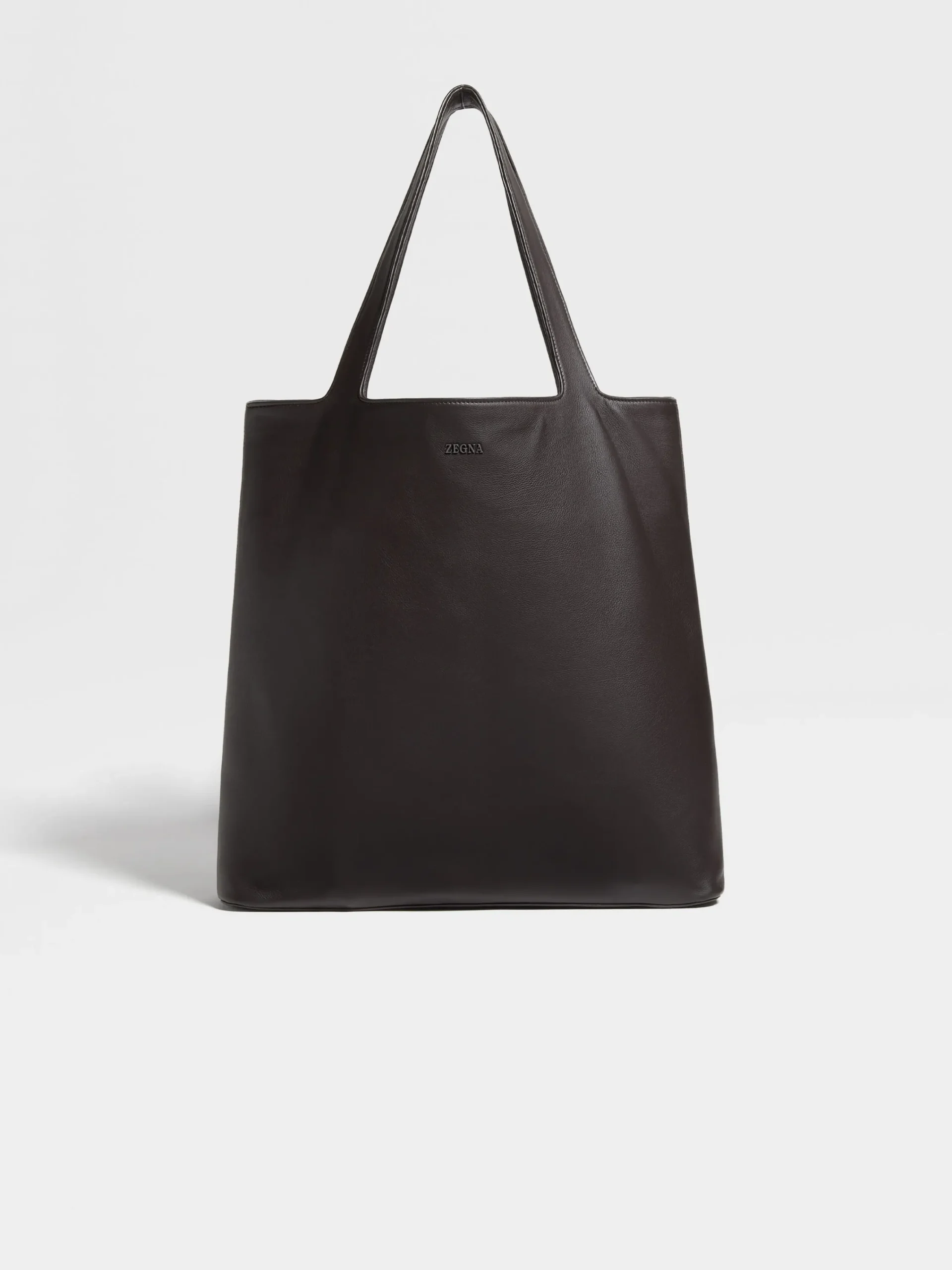 Travel In Style|Bags And Wallets>ZEGNA Dark Brown SECONDSKIN Tote Bag DarkBrown