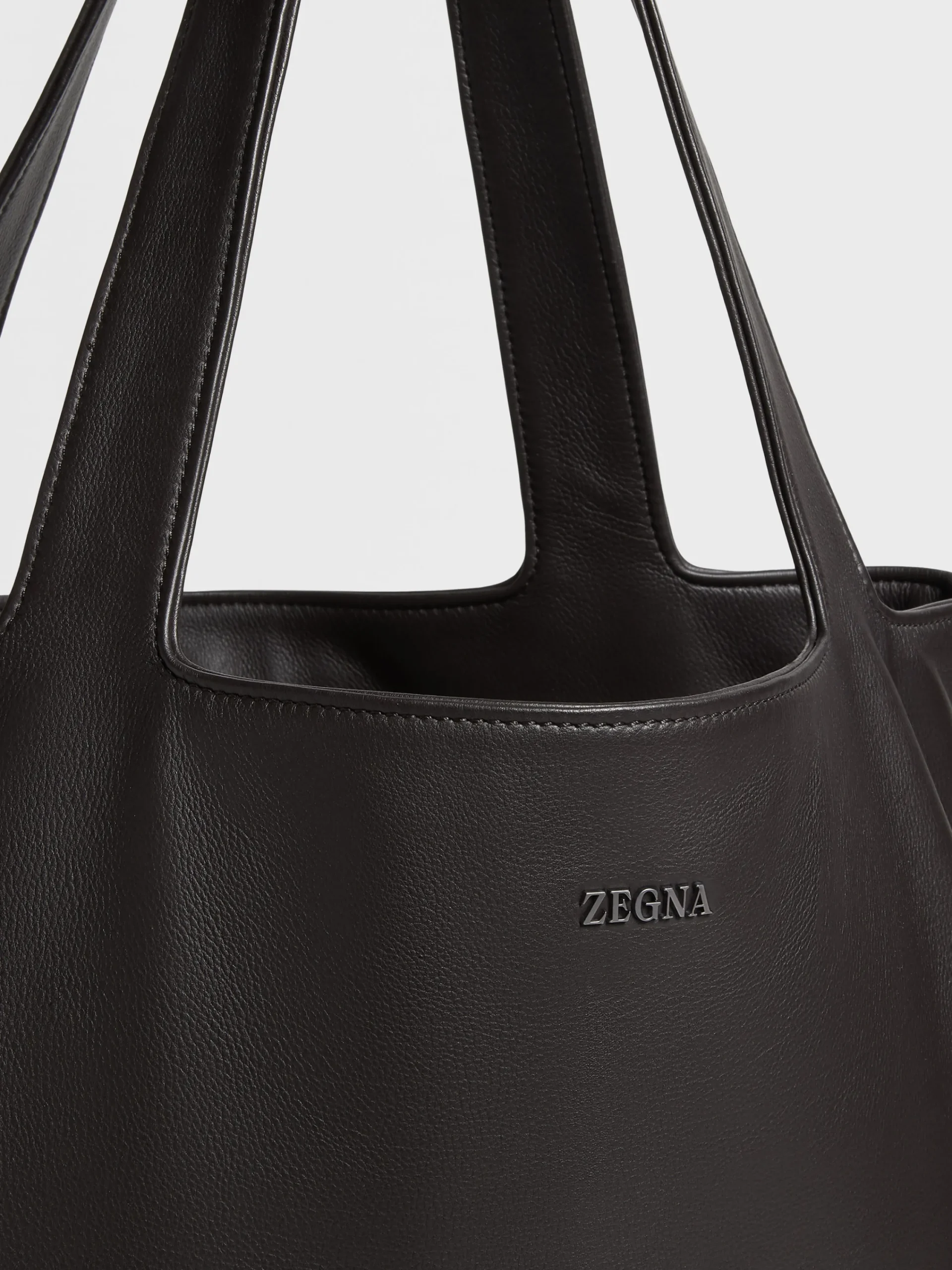 Travel In Style|Bags And Wallets>ZEGNA Dark Brown SECONDSKIN Tote Bag DarkBrown