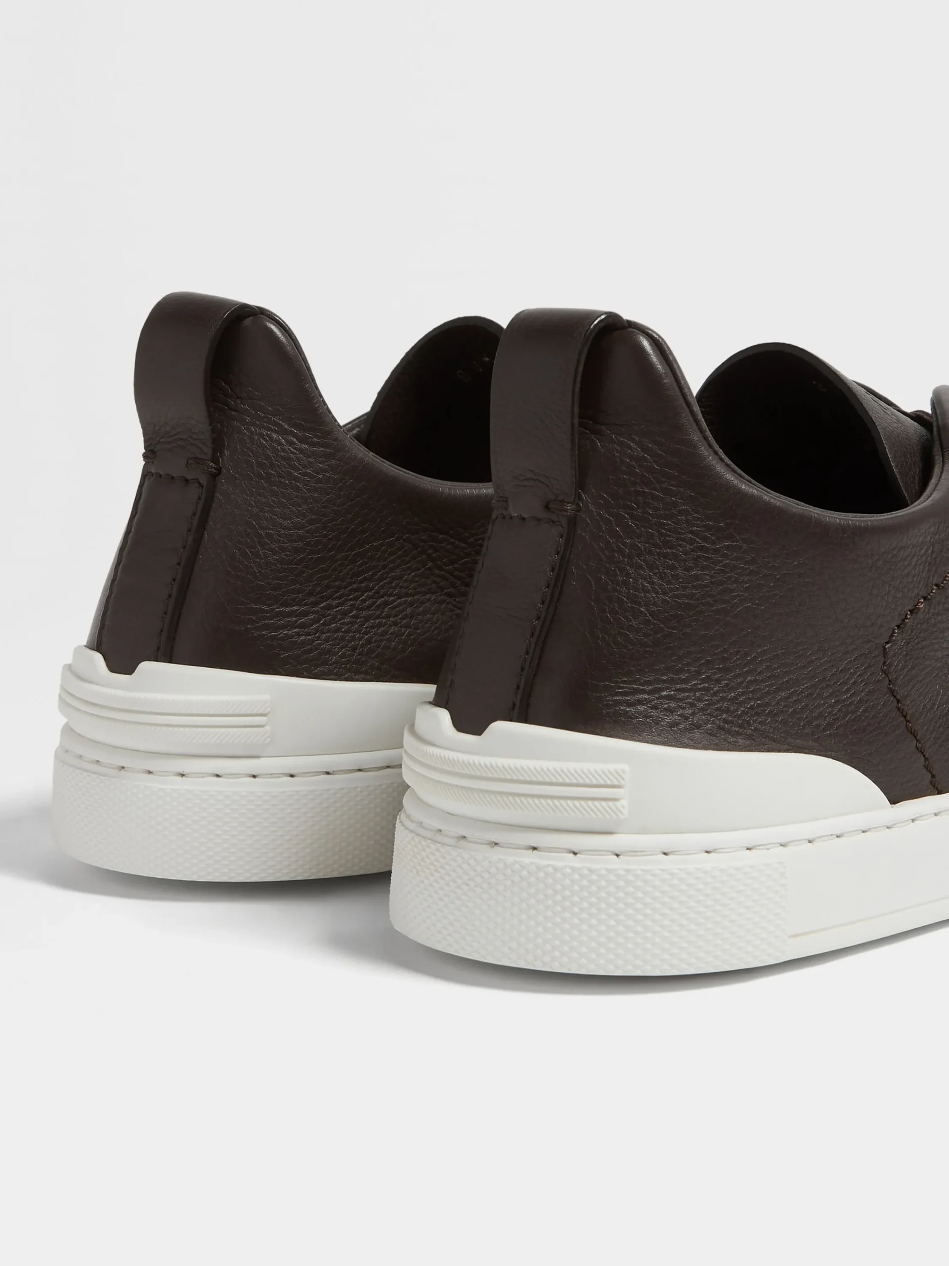 Travel In Style|Sneakers>ZEGNA Dark Brown Triple Stitch™ SECONDSKIN Sneakers DarkBrown
