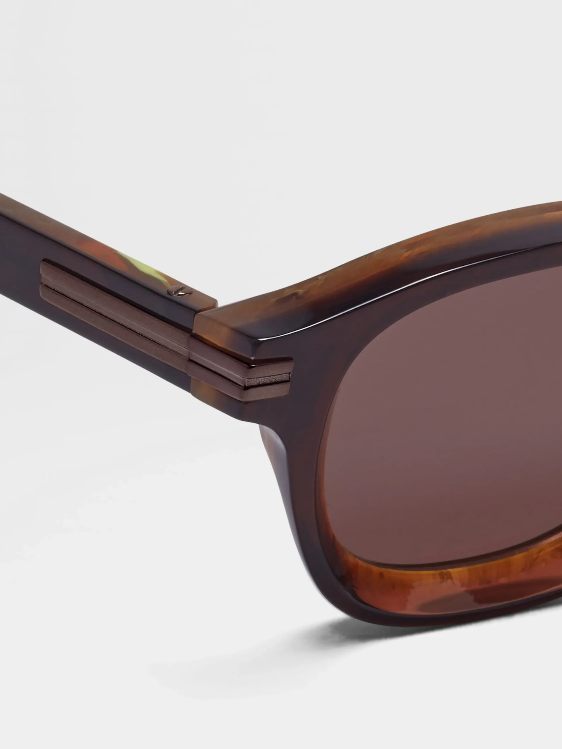 Sunglasses>ZEGNA Dark Foliage Aurora I Acetate Sunglasses DarkFoliage