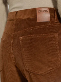 Jeans>ZEGNA Dark Foliage Cashco Roccia Pants DarkFoliage