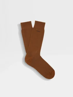 Underwear And Socks|Underwear And Socks>ZEGNA Dark Foliage Cotton Blend Socks DarkFoliage