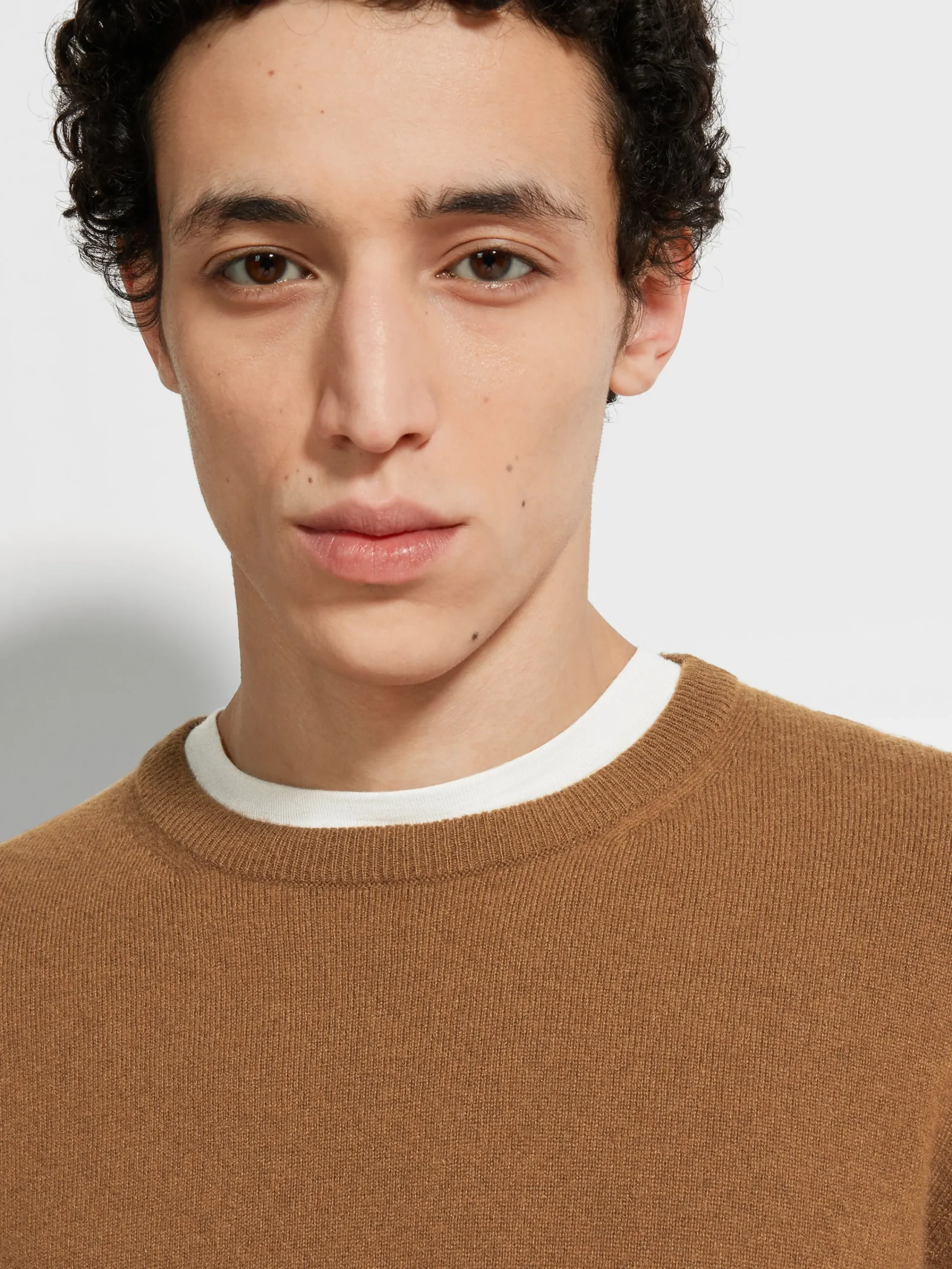 Travel In Style|Sweaters>ZEGNA Dark Foliage Mélange Oasi Cashmere Crewneck DarkFoliageMélange