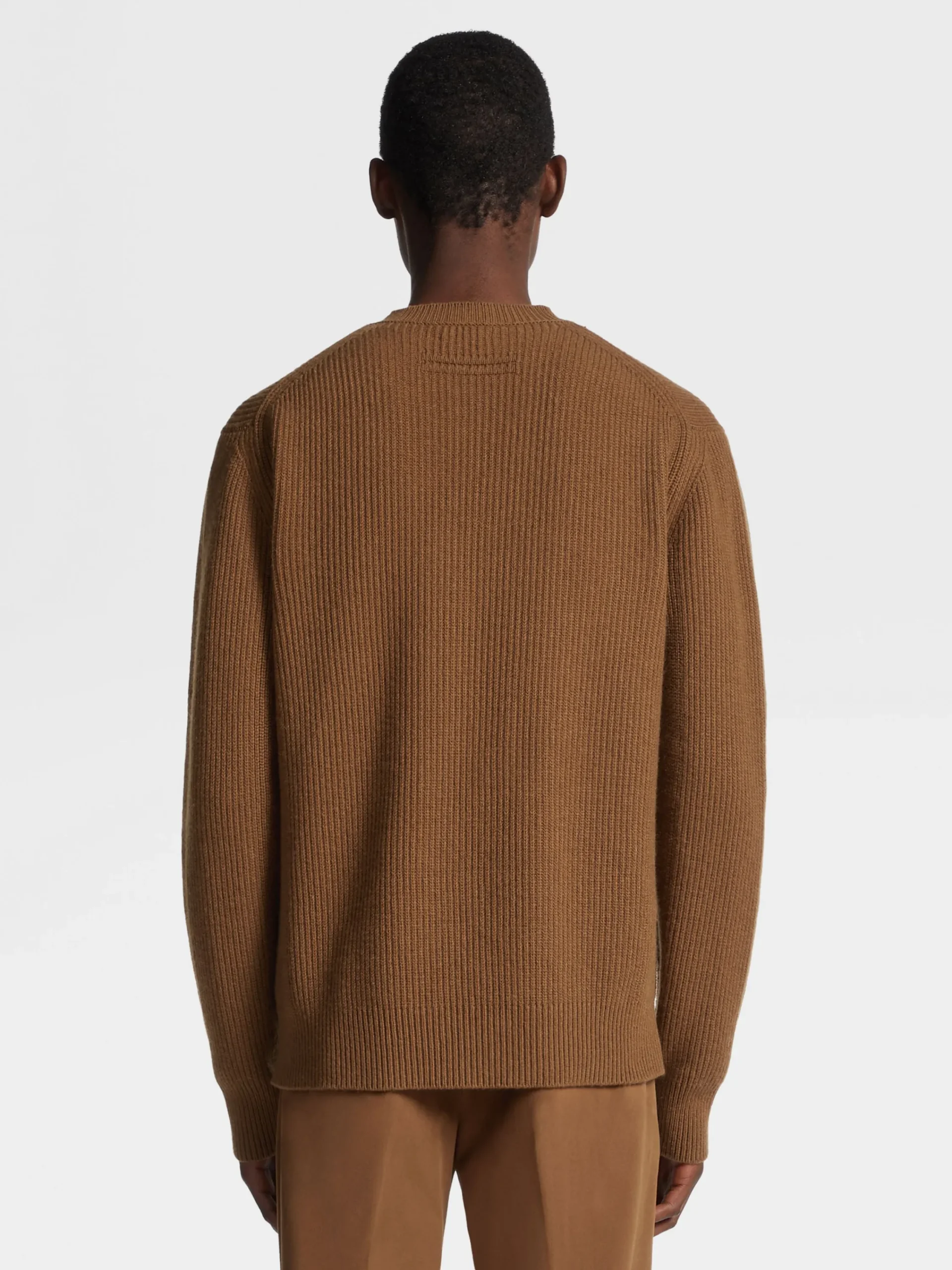 Travel In Style|Sweaters>ZEGNA Dark Foliage Mélange Oasi Cashmere Crewneck DarkFoliageMélange