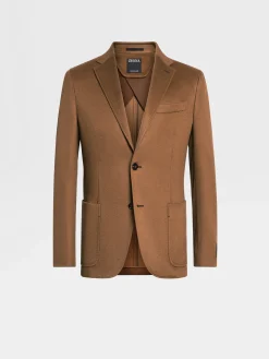 Blazers>ZEGNA Dark Foliage Oasi Cashmere Shirt Jacket DarkFoliage