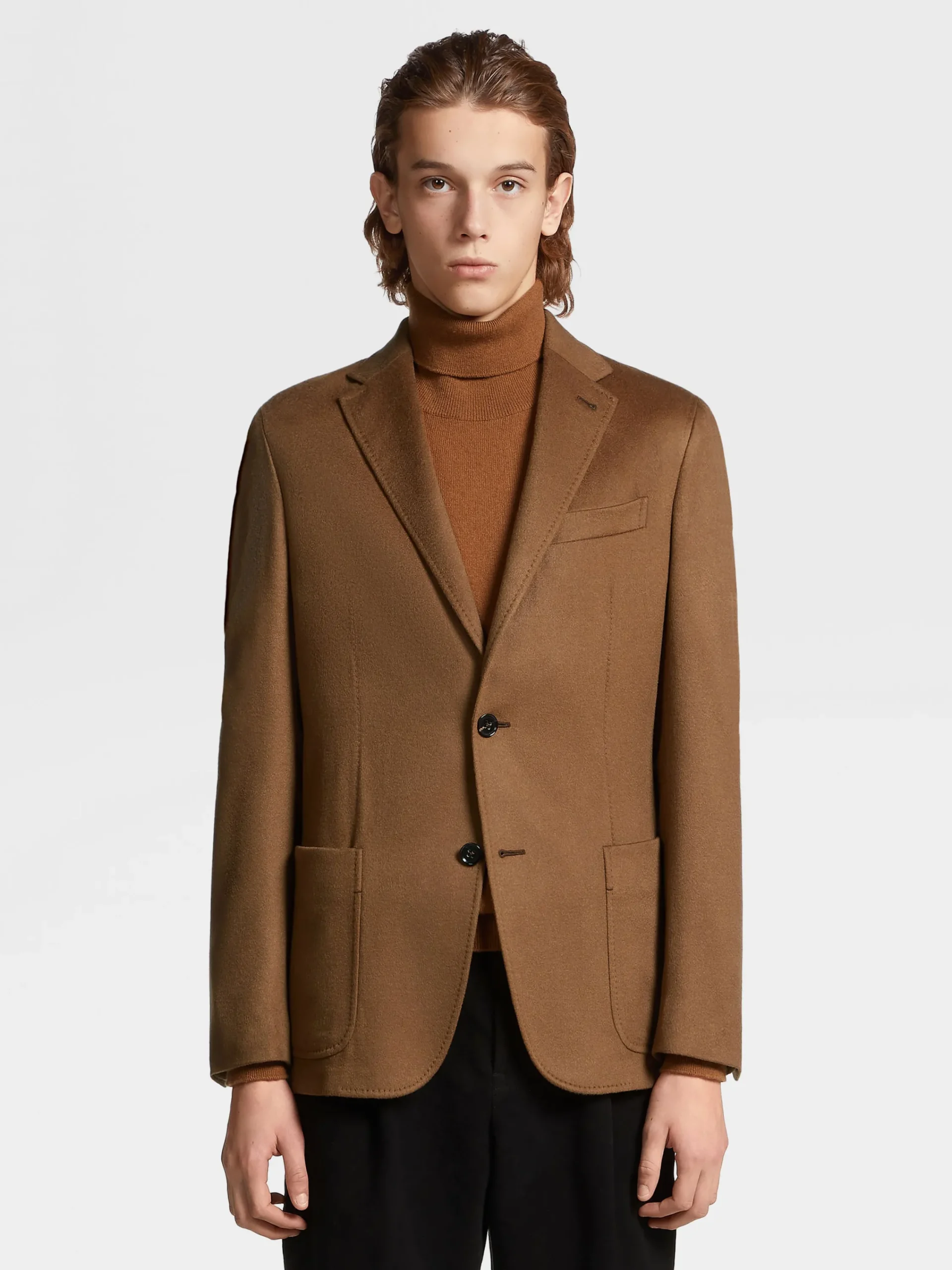 Blazers>ZEGNA Dark Foliage Oasi Cashmere Shirt Jacket DarkFoliage