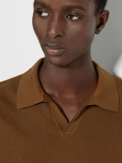 Polo Shirts|Sweaters>ZEGNA Dark Foliage Premium Cotton Polo Shirt DarkFoliage