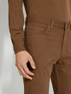Jeans>ZEGNA Dark Foliage Stretch Cotton Roccia Jeans DarkFoliage