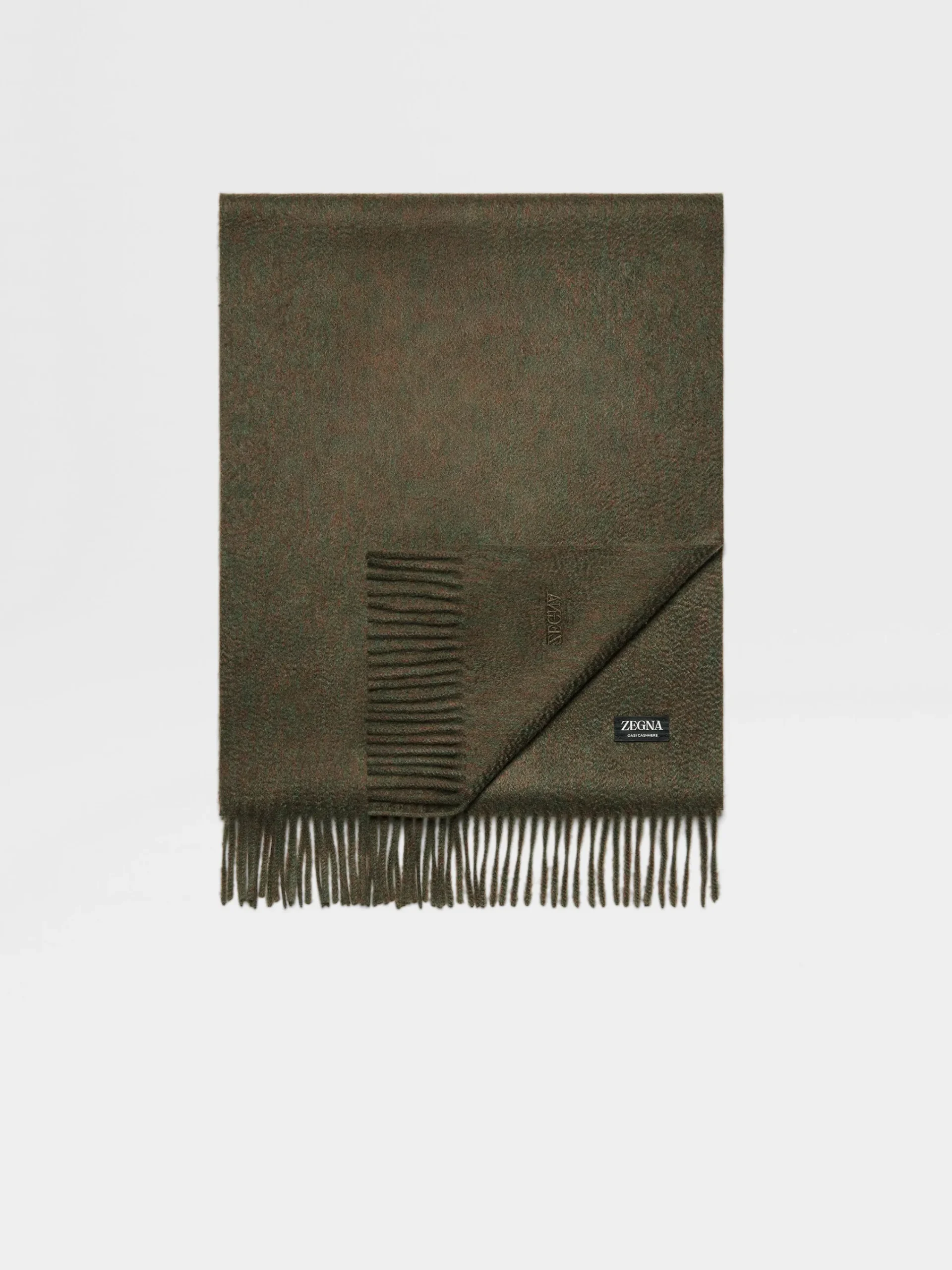 Small Gifts|Soft Accessories>ZEGNA Dark Green Multimélange Oasi Cashmere Scarf DarkGreenMultimélange