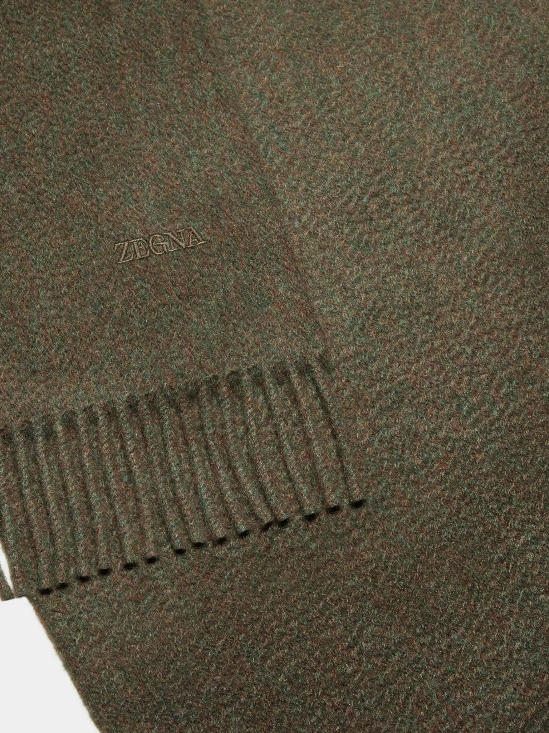 Small Gifts|Soft Accessories>ZEGNA Dark Green Multimélange Oasi Cashmere Scarf DarkGreenMultimélange