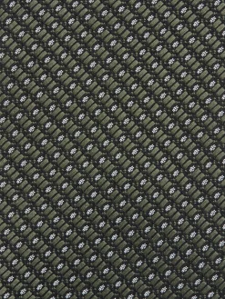 Ties And Bow Ties>ZEGNA Dark Green Silk Tie DarkGreen