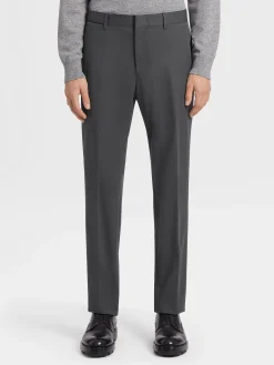 Pants>ZEGNA Dark Grey Comfort Cotton Pants DarkGrey
