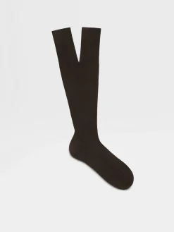 Underwear And Socks|Underwear And Socks>ZEGNA Dark Grey Cotton Socks DarkGrey