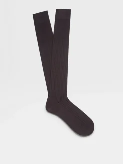 Underwear And Socks|Underwear And Socks>ZEGNA Dark Grey Cotton Socks DarkGrey