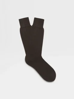 Underwear And Socks|Underwear And Socks>ZEGNA Dark Grey Cotton Socks DarkGrey