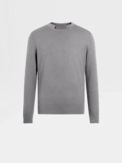 Sweaters>ZEGNA Dark Grey 12milmil12 Wool Crewneck DarkGrey