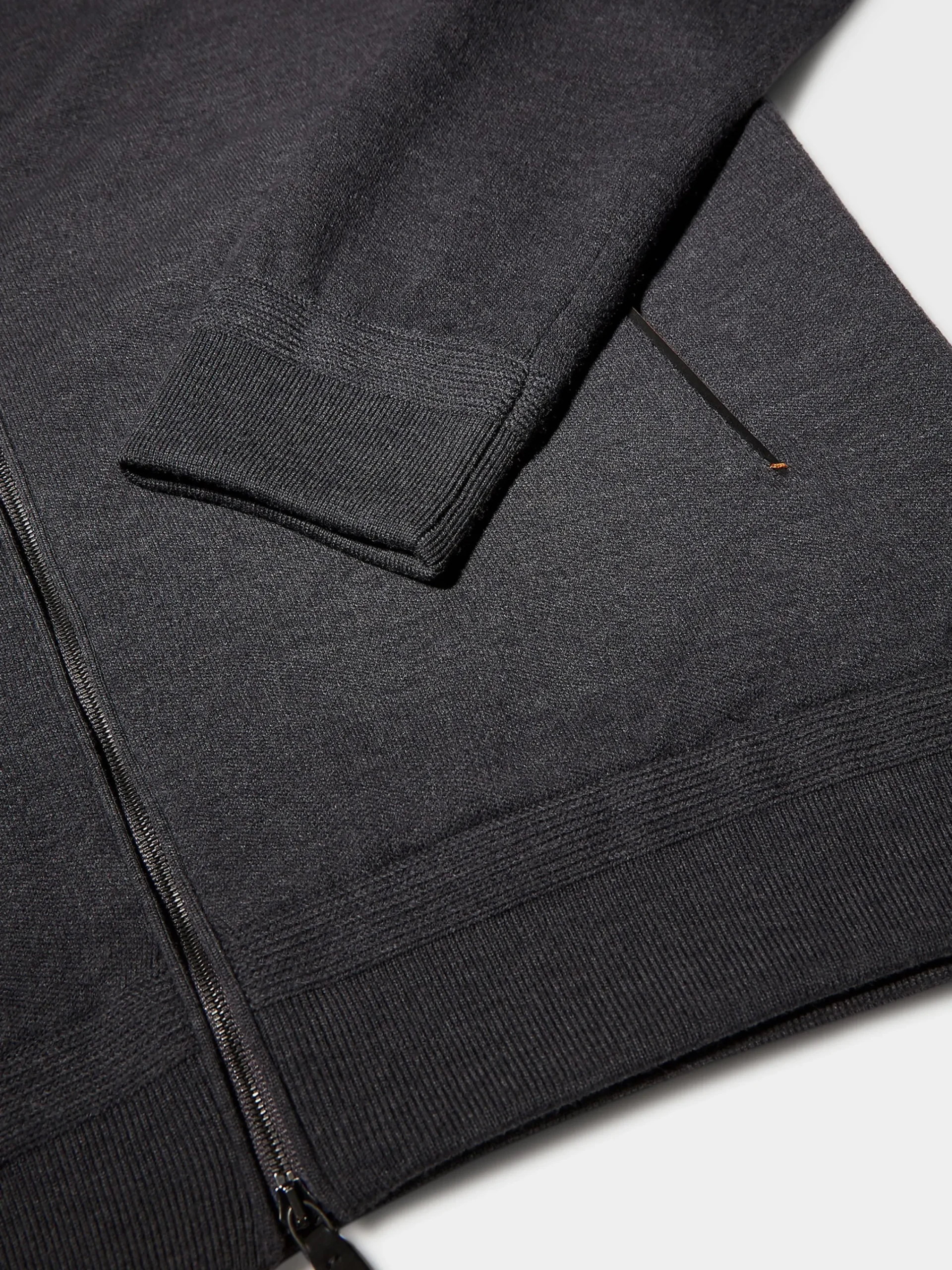 Joggers And Sweatshirts|Sweaters>ZEGNA Dark Grey 12milmil12 Wool Full Zip Hoodie DarkGrey
