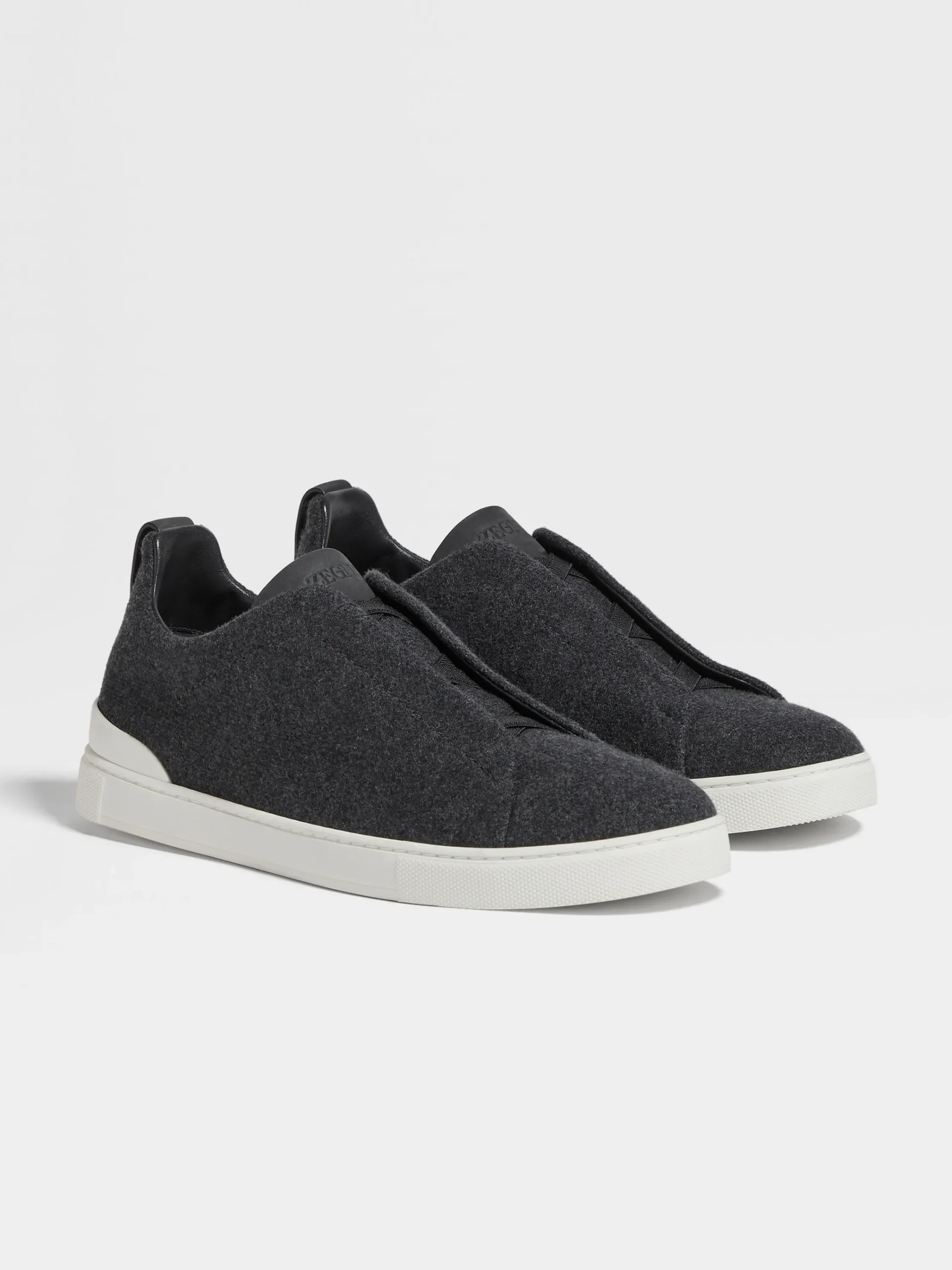 Sneakers>ZEGNA Dark Grey Oasi Cashmere Triple Stitch™ Sneakers DarkGrey