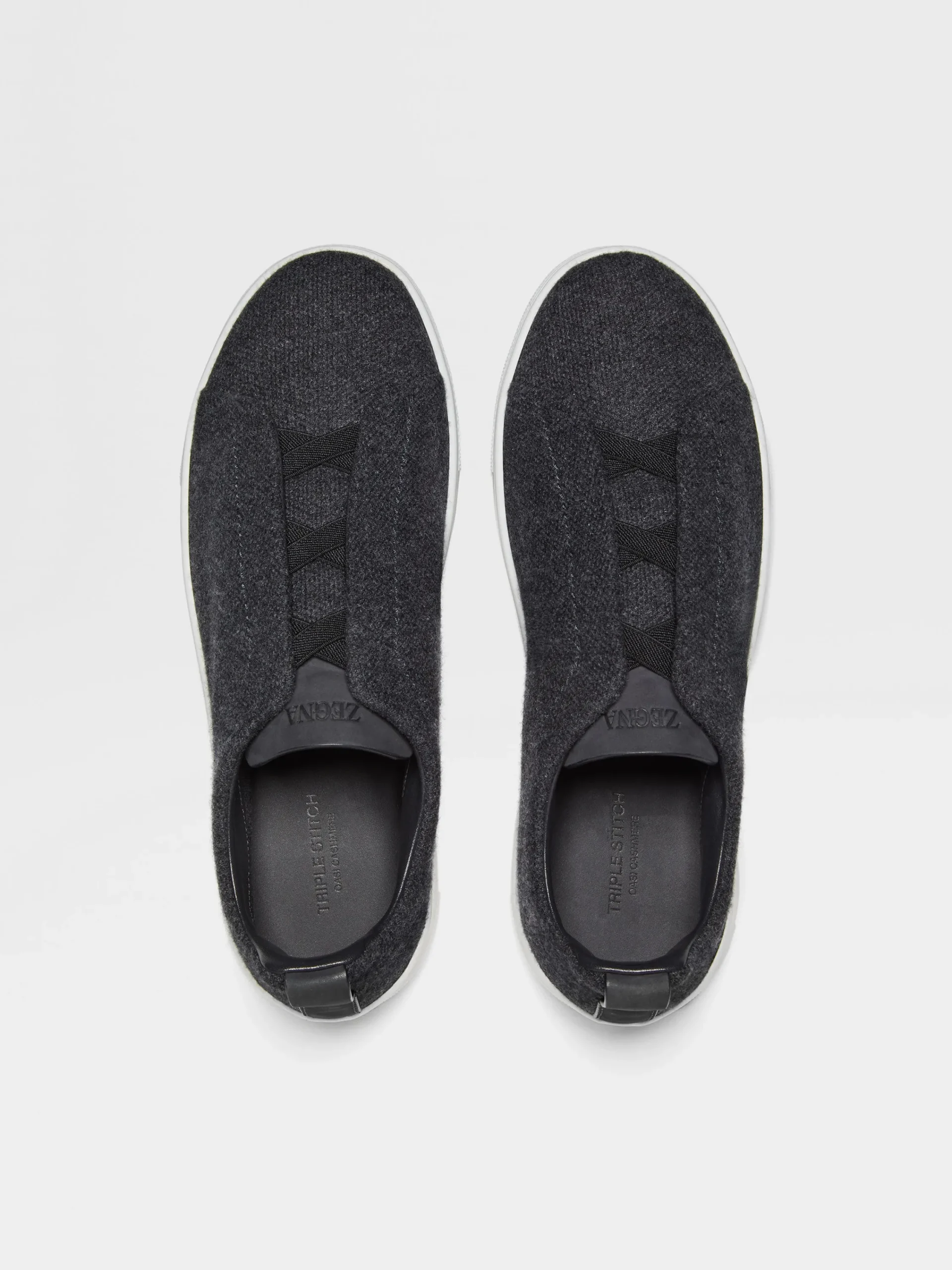 Sneakers>ZEGNA Dark Grey Oasi Cashmere Triple Stitch™ Sneakers DarkGrey