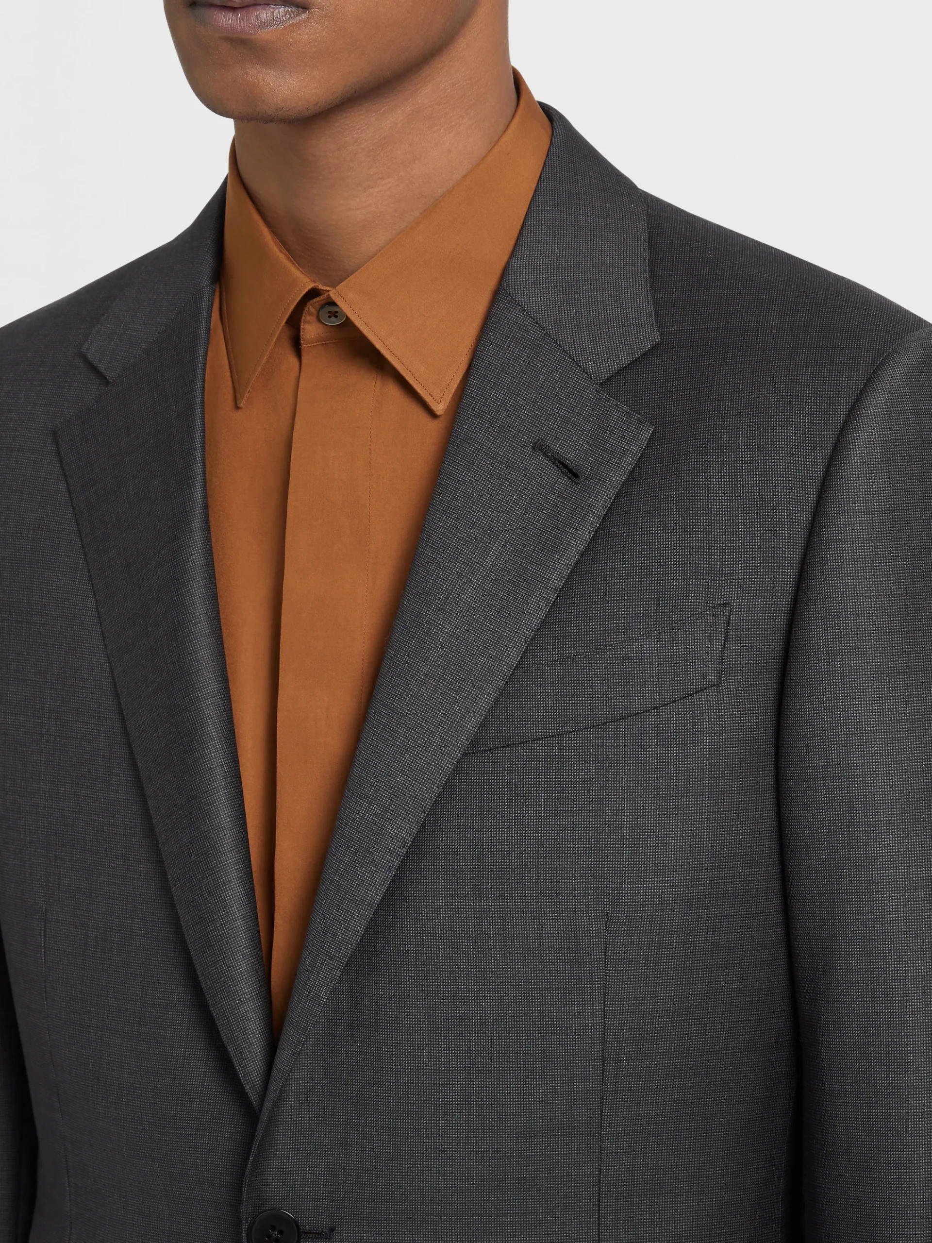 Suits>ZEGNA Dark Grey Trofeo™ Wool Suit DarkGrey