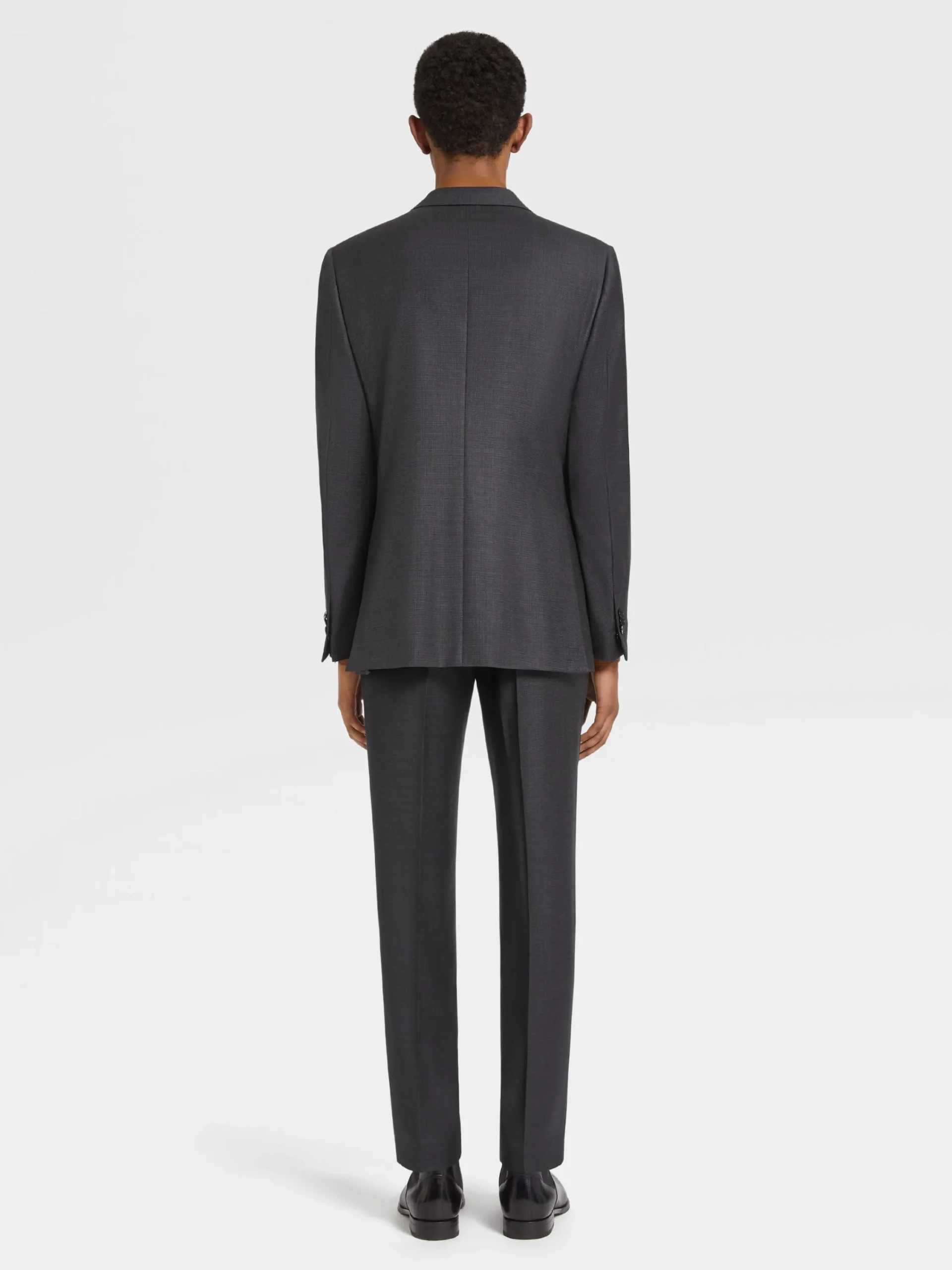 Suits>ZEGNA Dark Grey Trofeo™ Wool Suit DarkGrey