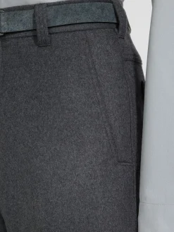 Pants>ZEGNA Dark Grey Wool and Cashmere Pants DarkGrey