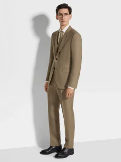 Suits>ZEGNA Dark Ochre Oasi Cashmere Suit DarkOchre